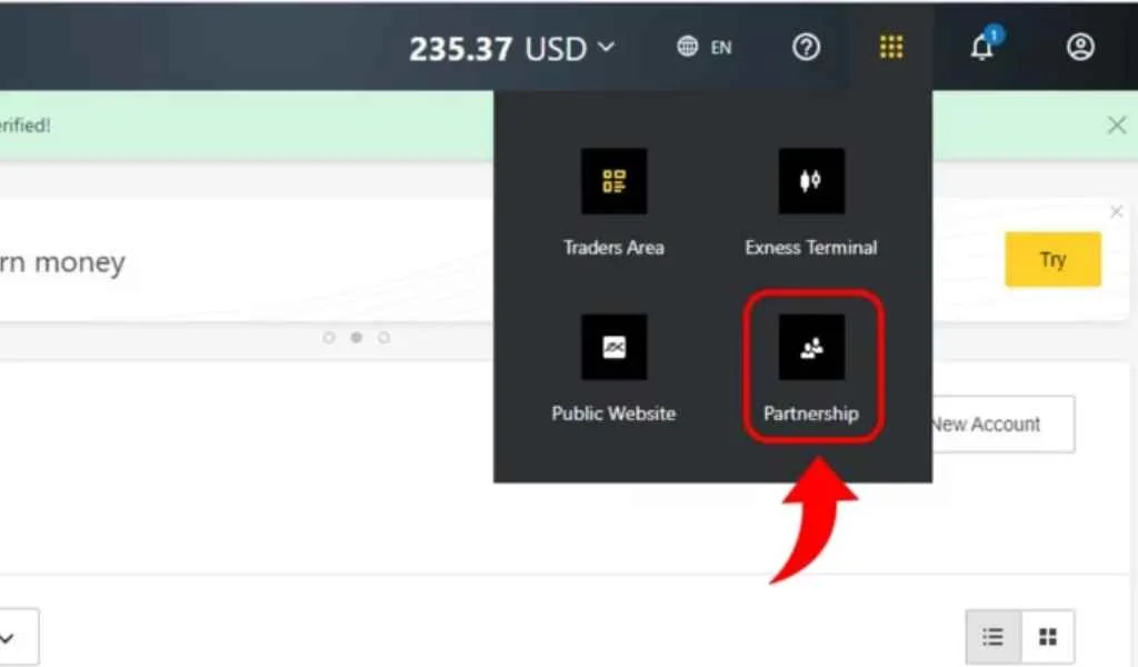 Sign up to join the Exness Partner Program登記加入 Exness 合作夥伴計劃