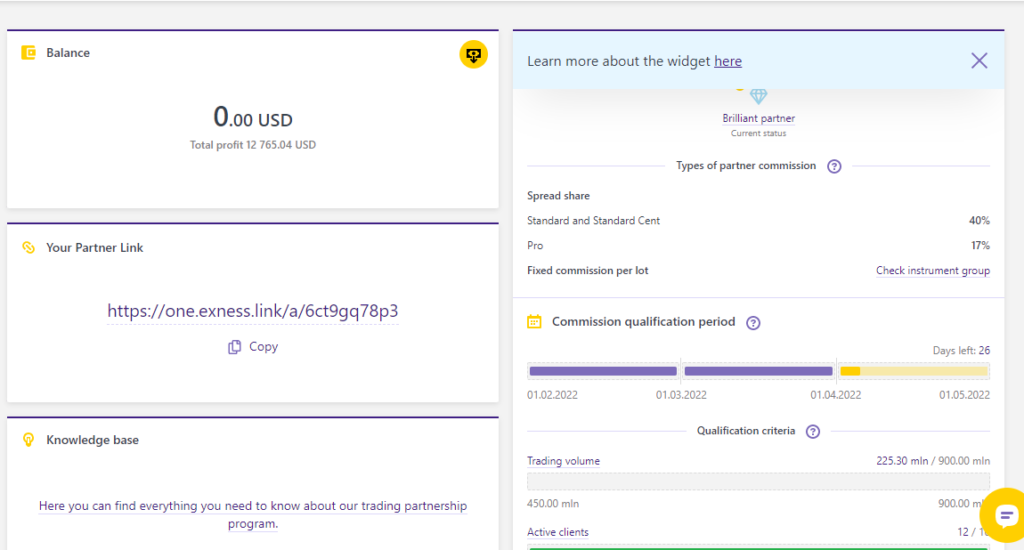 Log in to your Exness Partner account登入你嘅 Exness 合作夥伴帳戶