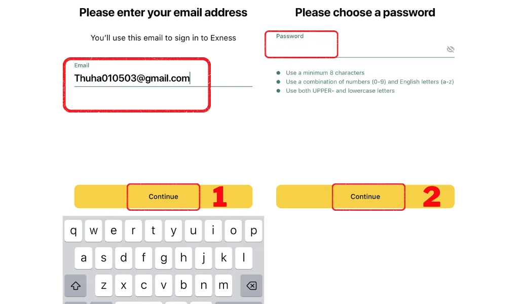 Fill in the information when creating a Copy Trade Exness account喺建立 Copy Trade Exness 帳戶嗰陣填寫資料