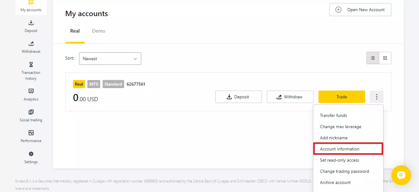 Click on Account Information to view your account details撳一下帳戶資料就可以睇到你嘅帳戶詳情