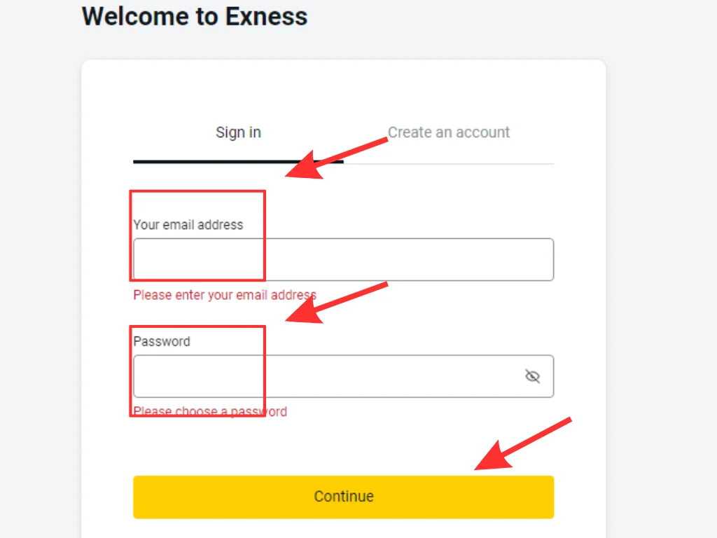 Exness sign in 艾克奈斯登入