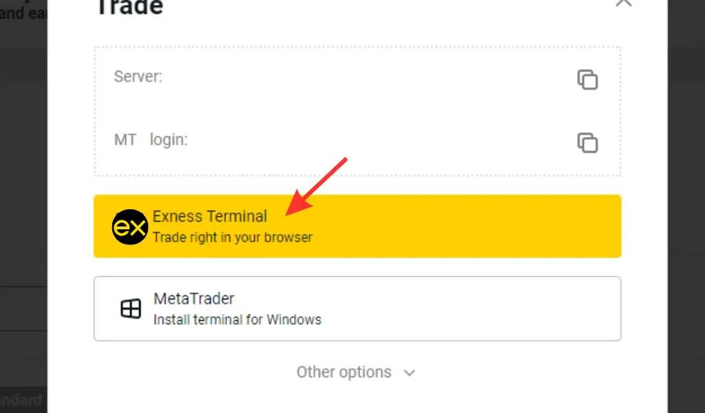 Trade with one click in Exness Terminal, without the need for MT4 or MT5喺 Exness 終端一鍵交易,唔需要 MT4或者 MT5