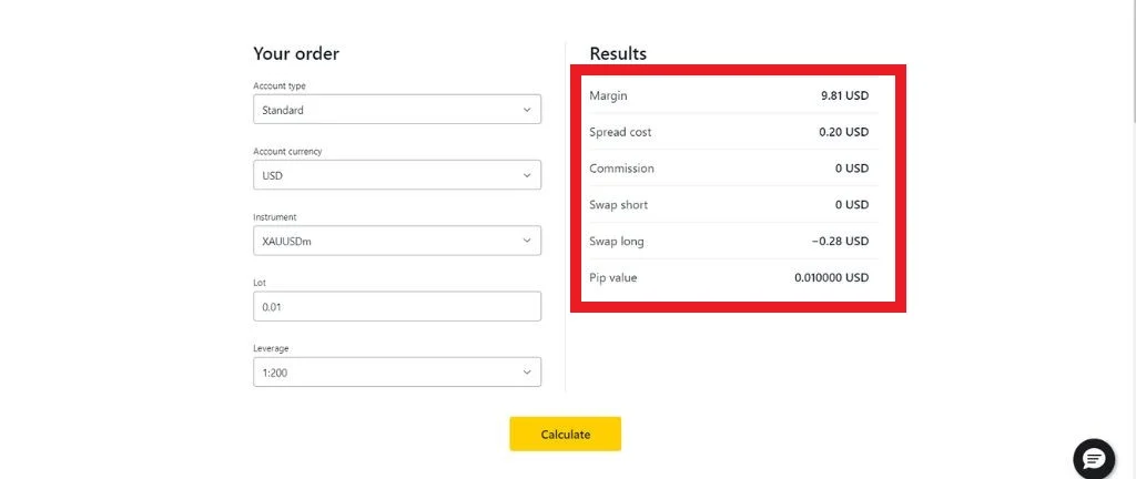 Instant results are displayed即時結果會顯示