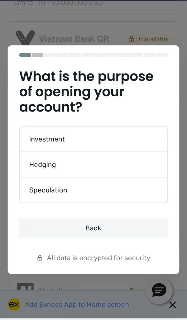 Purpose of Account Opening開戶嘅目的