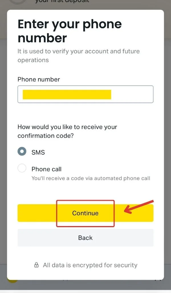 Enter your phone number輸入你嘅電話號碼