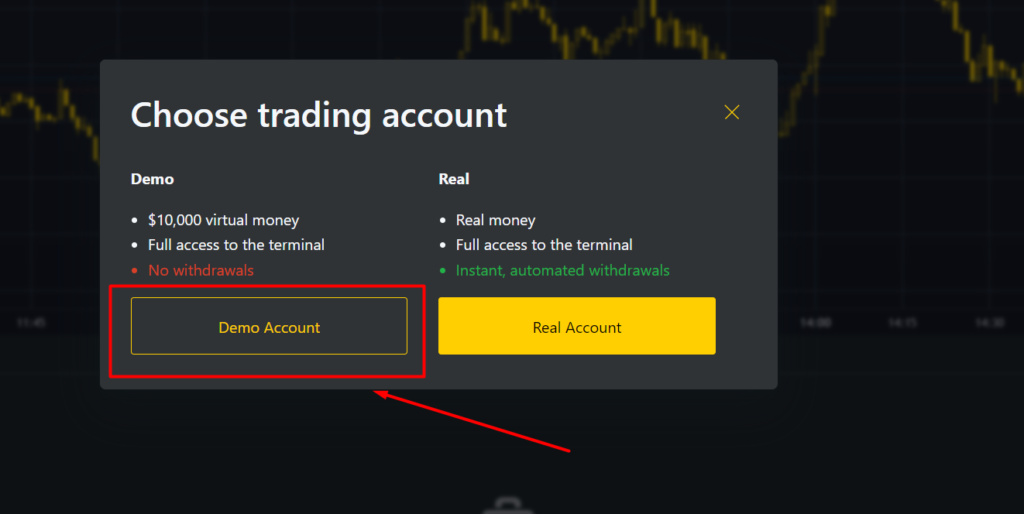 Demo Account  示範帳戶