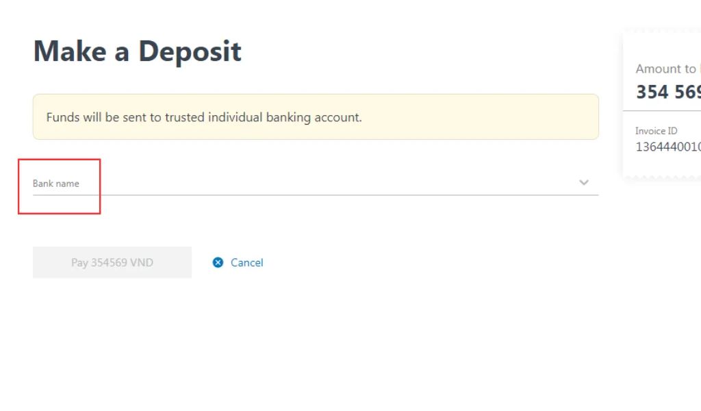 Deposit in Exness, the bank you wish to deposit with.存入你想存入嘅銀行 Exness 。