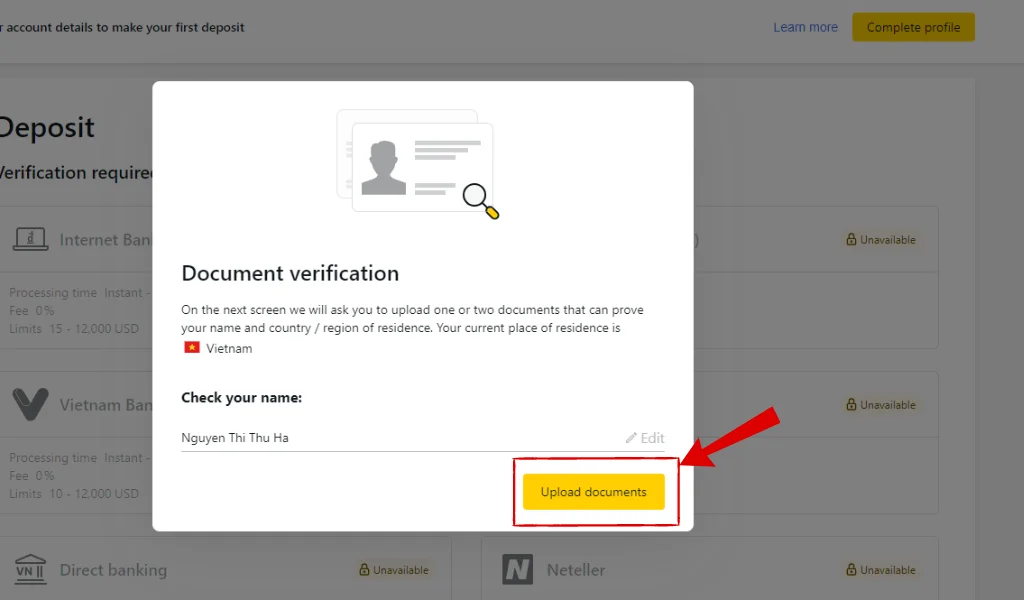 Complete Exness Broker Registration Verification完成 Exness 經紀註冊驗證