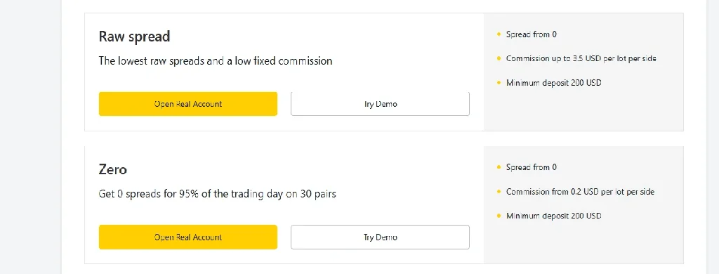 There are two types of accounts that charge commissions: zero spread and original spread.收佣金嘅戶口有兩種：零差價同原始差價。