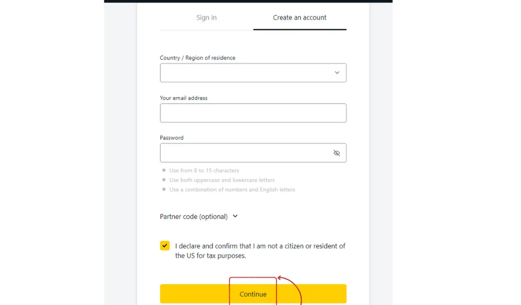 Enter information 輸入資料