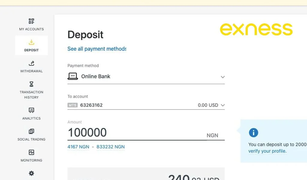 Exness Deposit Error  Exness 存款錯誤