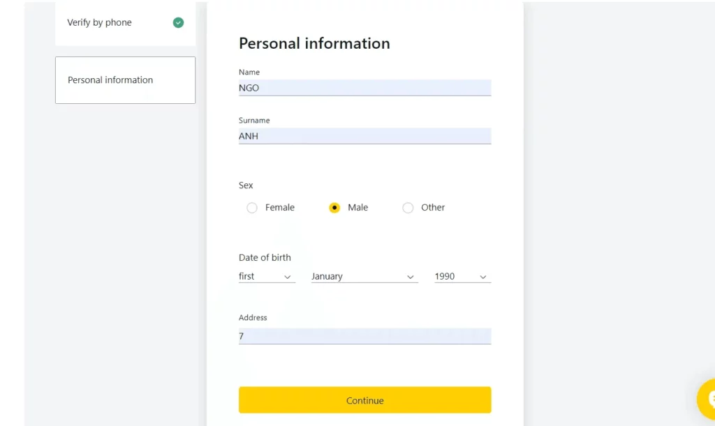 Personal Information 個人資料