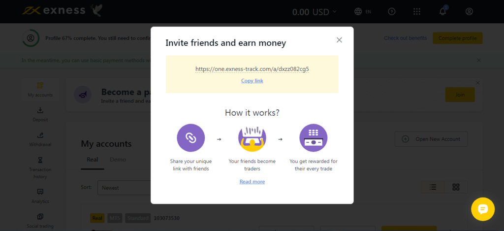 Get your personal link and referral code攞你嘅個人連結同推薦碼