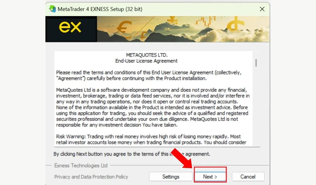 Activate Exness MetaTrader 4 Download啟動 Exness 元交易員 4 下載