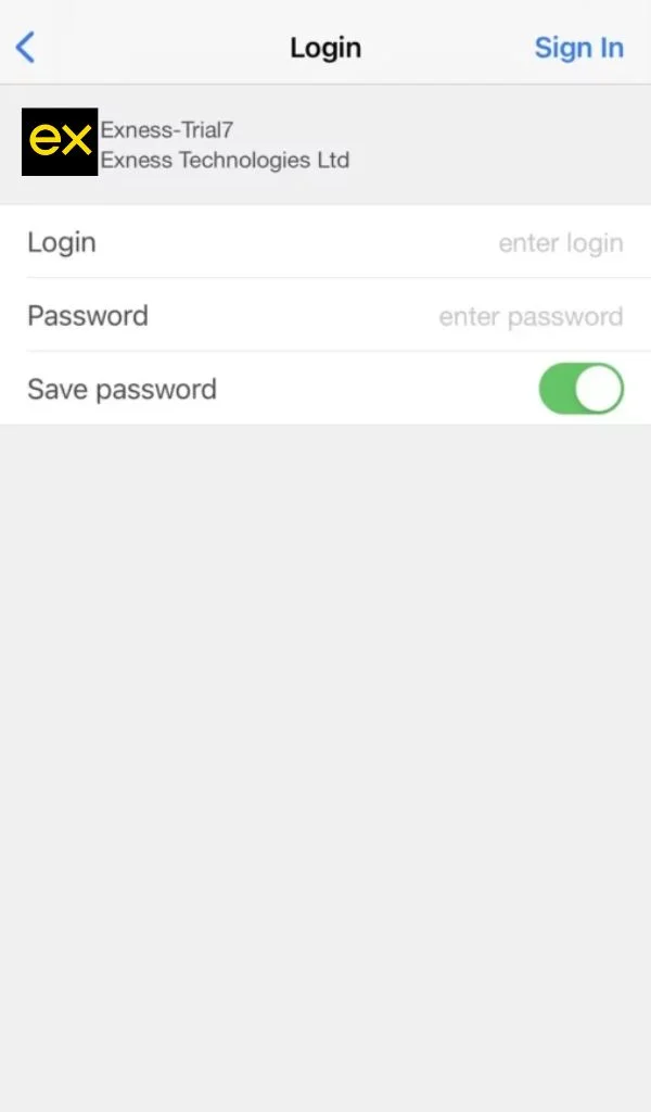Log in to Exness MT4 on iOS喺 iOS 上面登入 Exness MT4