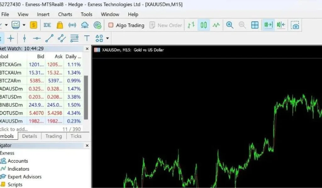 Exness MT5 Interface Exness MT5接口