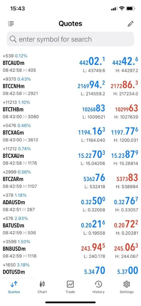 MT5 Exness interface on mobileMT5 Exness 介面喺手機上面
