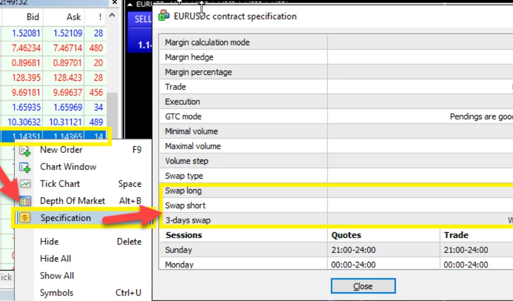 Trading Section Interface交易部分介面