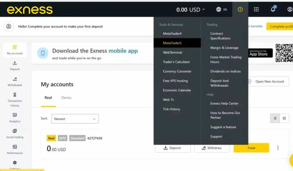 Download MetaTrader5 Exness for PC下載元交易者5 Exness 電腦版