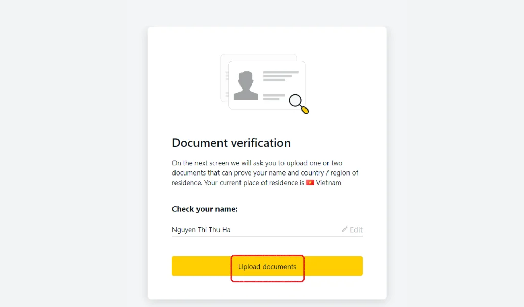 Verify Account 驗證帳戶