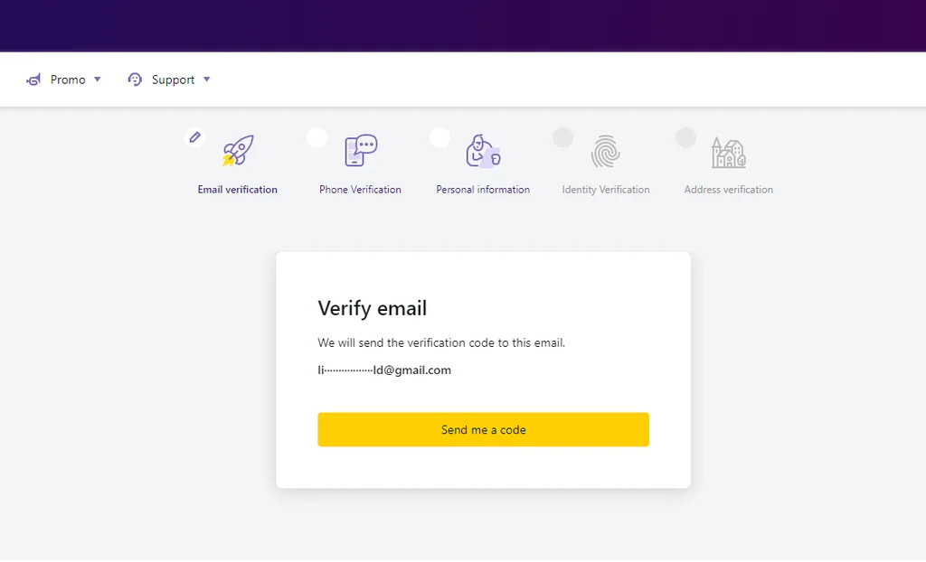 Email identity verification at Exness喺 Exness 發送電郵身分驗證