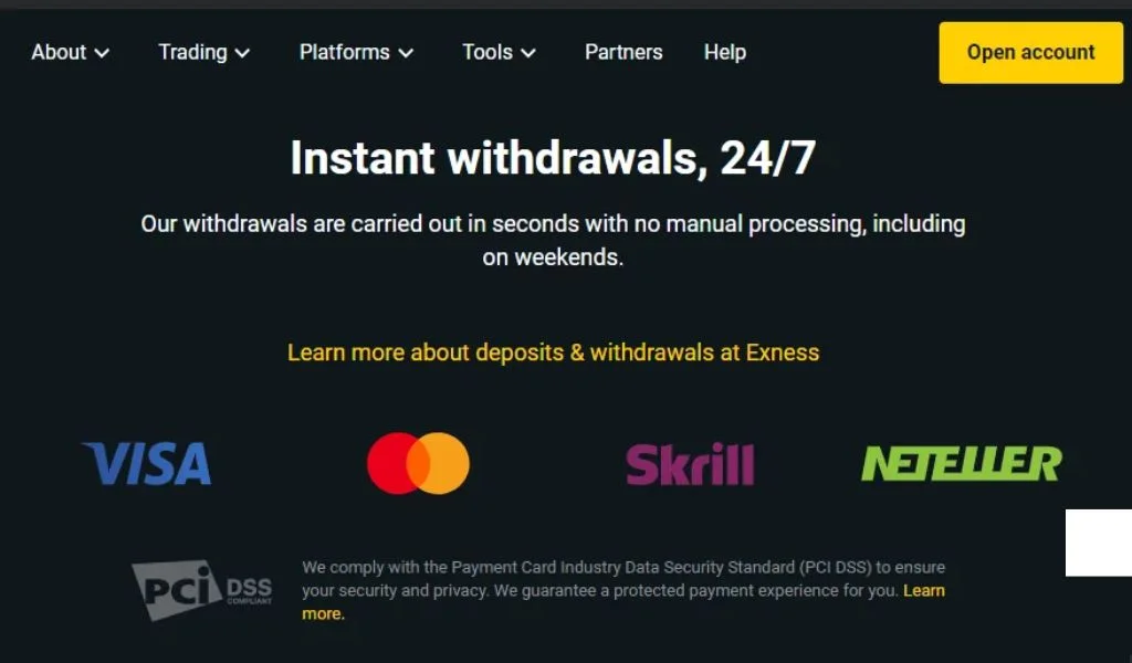 Exness Withdrawal Form 艾克奈斯退出表格
