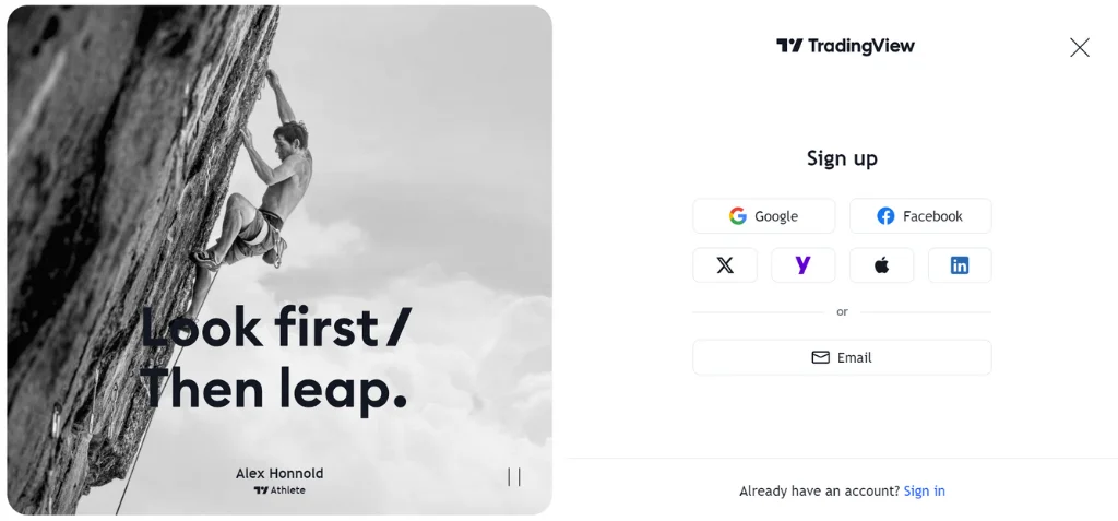Log in to your Exness TradingView account登入你嘅 Exness TradingView 帳戶