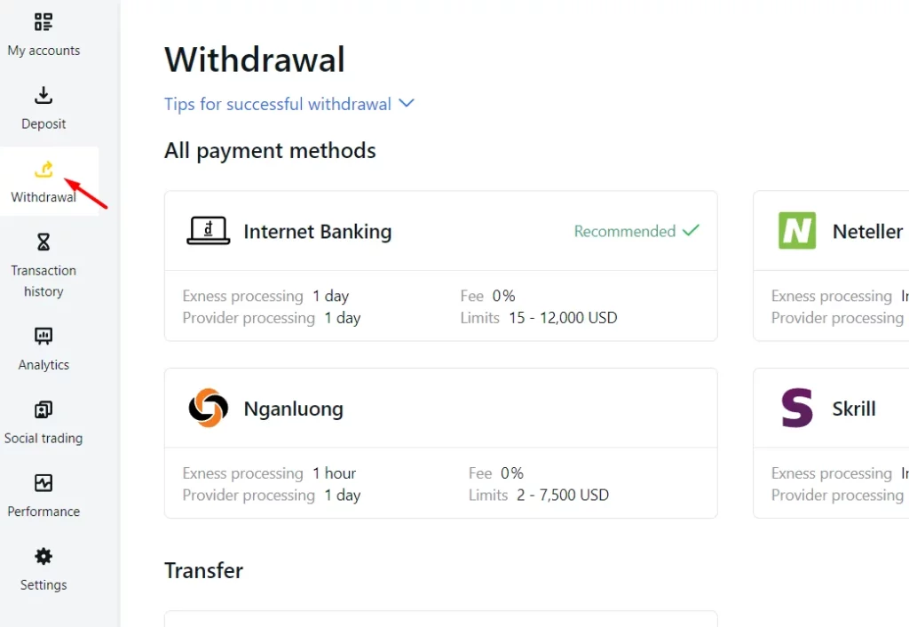 Instructions for withdrawing funds from Exness are super simple喺 Exness 提取資金嘅指示超級簡單