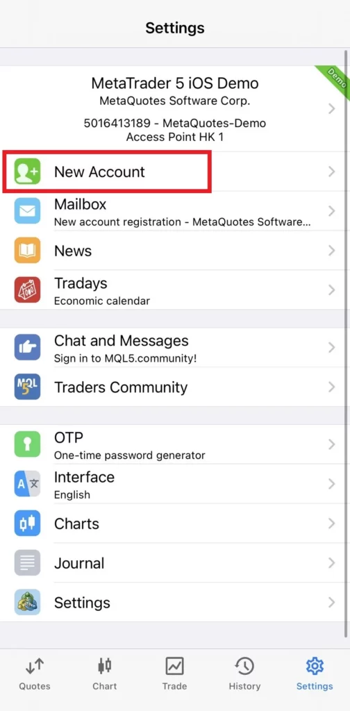 The New Account section allows you to find an Exness account「新帳戶」部分畀你搵到 Exness 帳戶