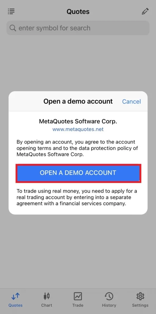 Open a demo account to try it out開個示範帳戶嚟試下