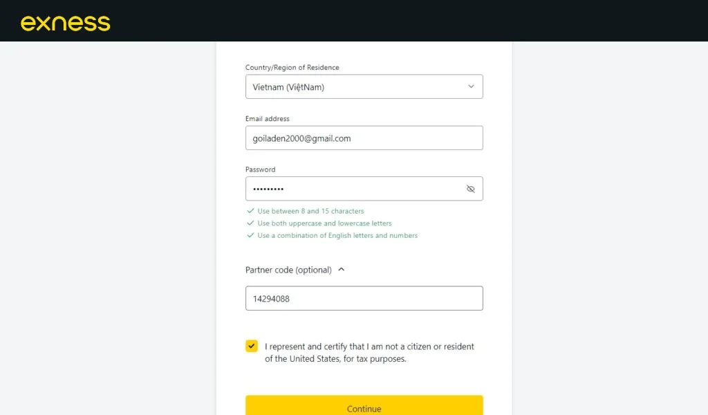 Register Exness 登記艾克奈斯