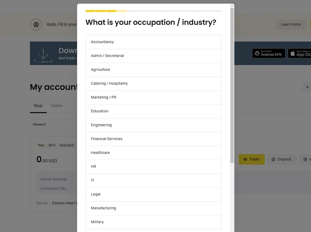 Choose your career/industry揀你嘅職業/行業