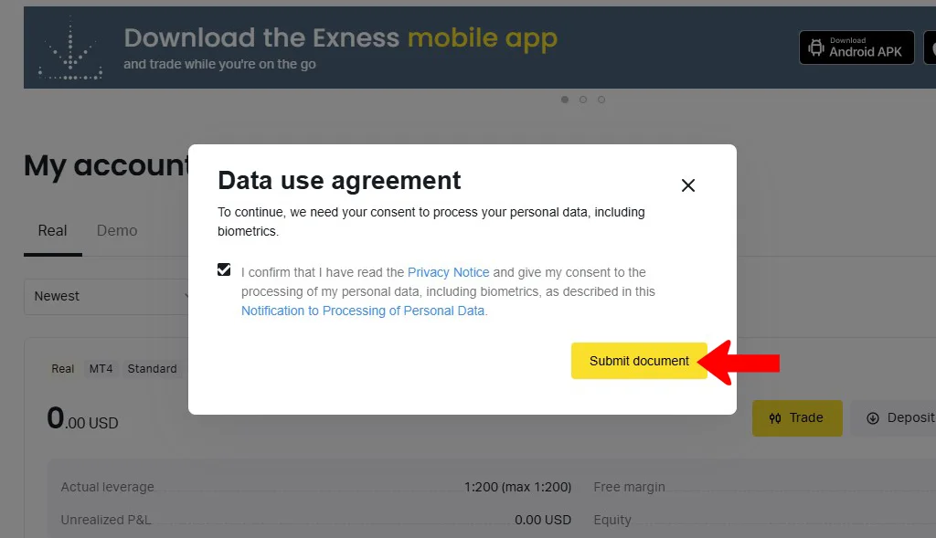 Confirm with consent to use personal data確認同意使用個人資料