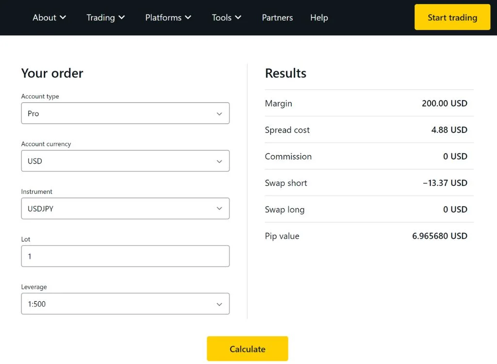 Currency pairs including Japanese Yen according to Exness Pip Calculator根據 Exness Pip 計算器,包括日圓嘅貨幣對