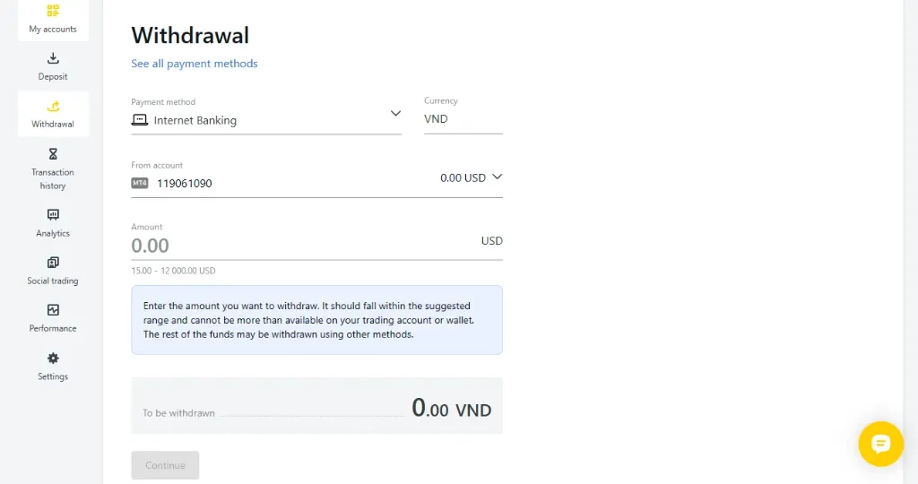 Withdraw using your bank用你間銀行提款